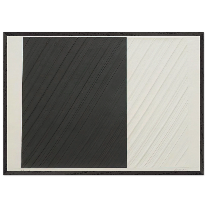 Untitled - 1991 N2 - Pierre Soulages 70x100 cm / 28x40 inches Framed Art Print – Black Wooden Frame