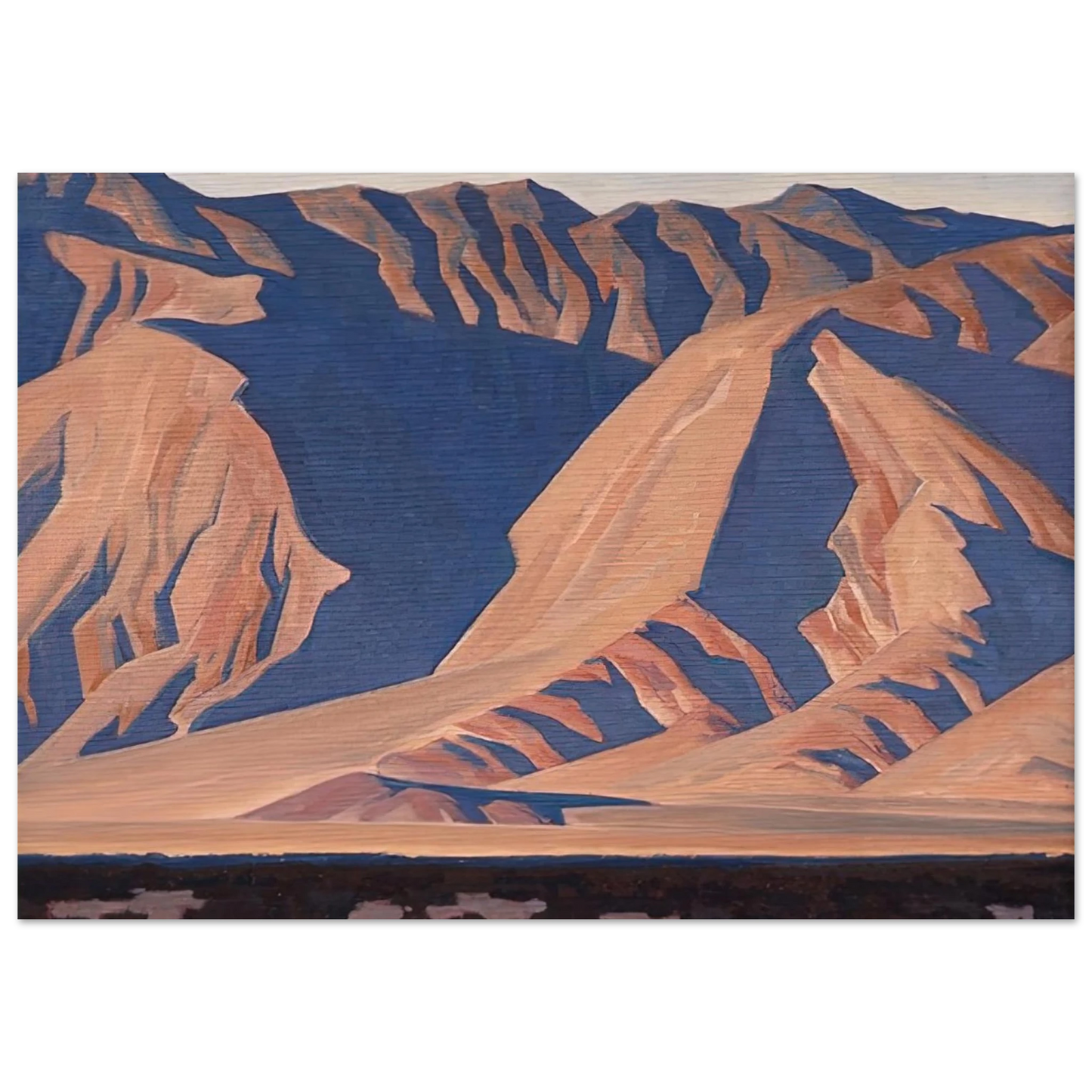 Maynard Dixon - INYO MOUNTAINS 1944 Wall art - 45x60 cm / 18x24 inches - Premium Wooden Framed Poster With Fine Art Paper-canvas - White frame