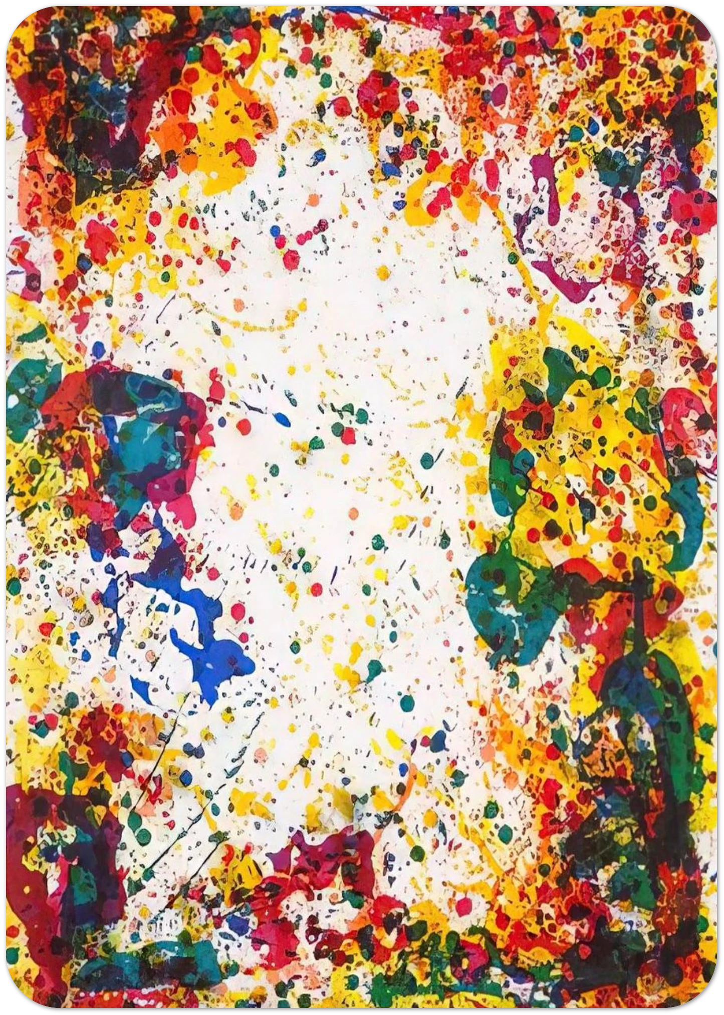 Freshet By Sam Francis Pack of 10 Post Cards | Sam Francis Post Cards | A6 (10.5 x 14.8 cm) - 4.1 x 5.8 inches