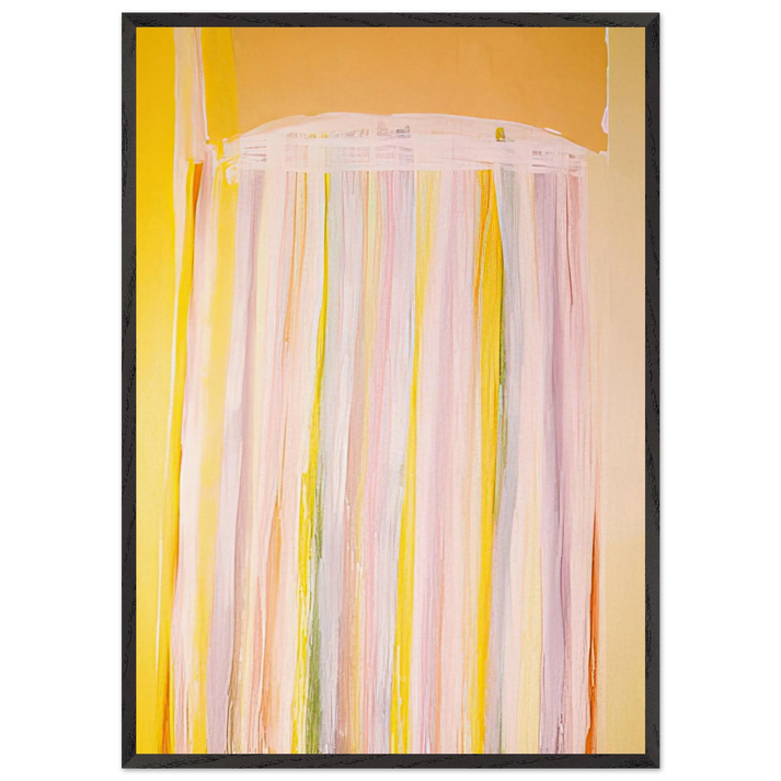 Yellow Prairie - 1972 - Ronnie Landfield 70x100 cm / 28x40 inches Framed Art Print – Black Wooden Frame