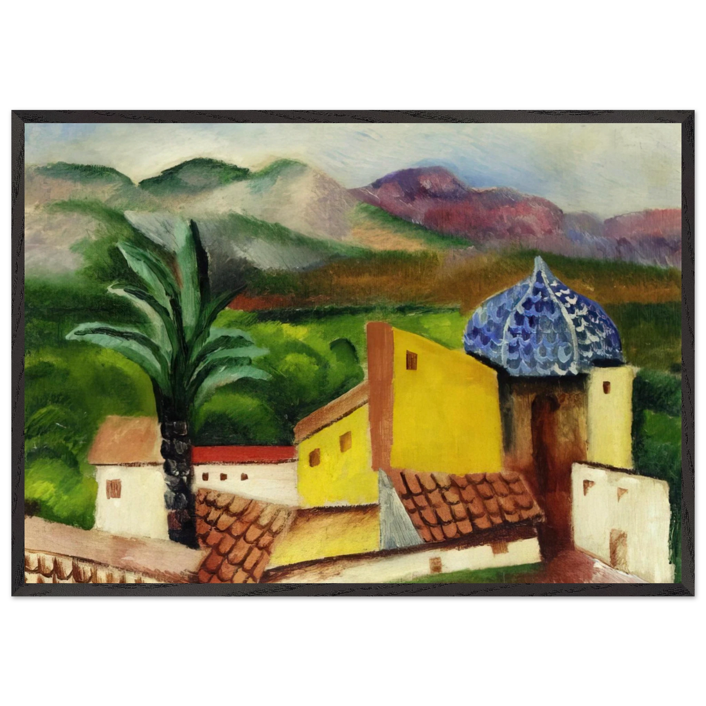 SAGUNTO 1916 - Moise Kisling Framed Art Print – Black Wooden Frame - Default Title - -Framed Art Print