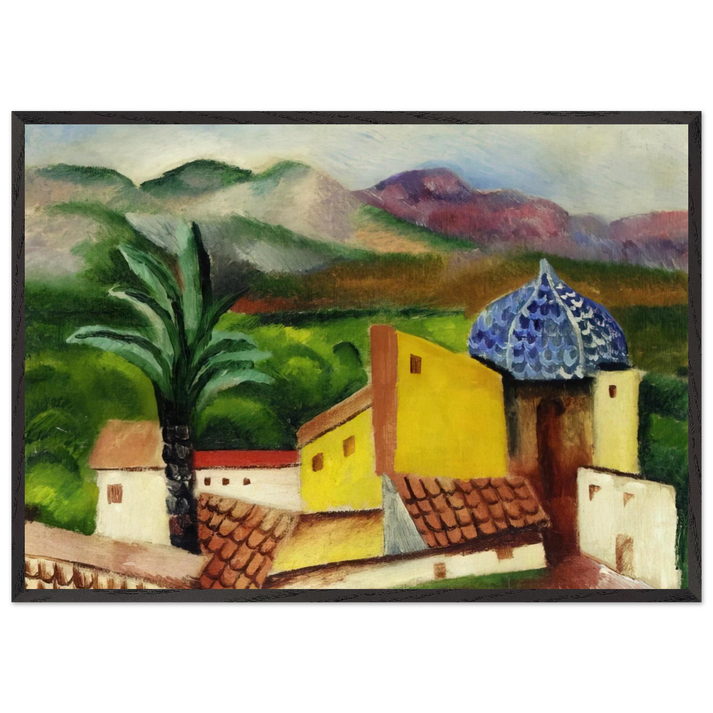 SAGUNTO 1916 - Moise Kisling 70x100 cm / 28x40 inches Framed Art Print – Black Wooden Frame