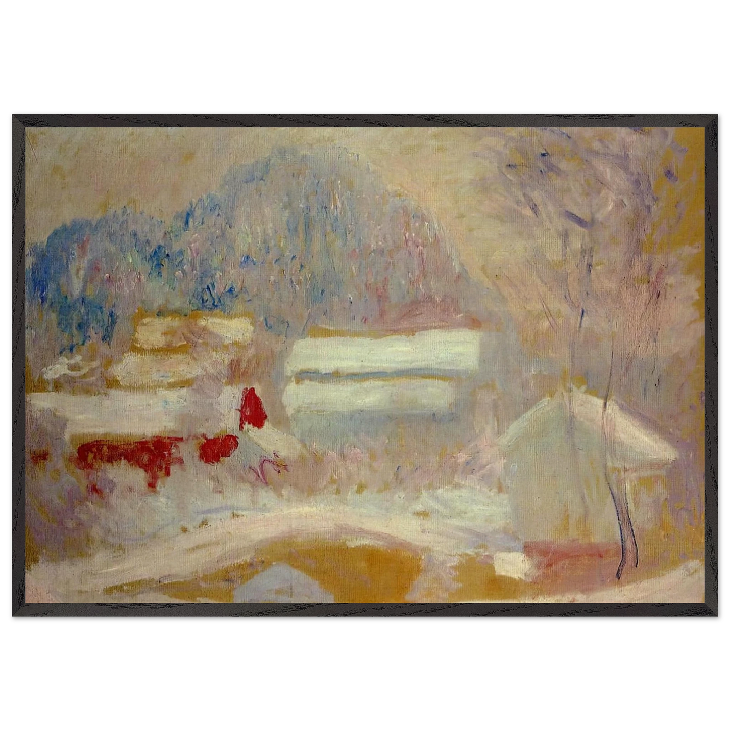 Norwegian Landscape Sandviken - claude monet Framed Art Print – Black Wooden Frame - Default Title - -Framed Art Print