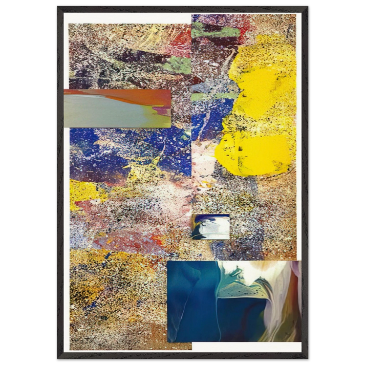 Remembering Girls Ajar - Sam Gilliam 70x100 cm / 28x40 inches Framed Art Print – Black Wooden Frame