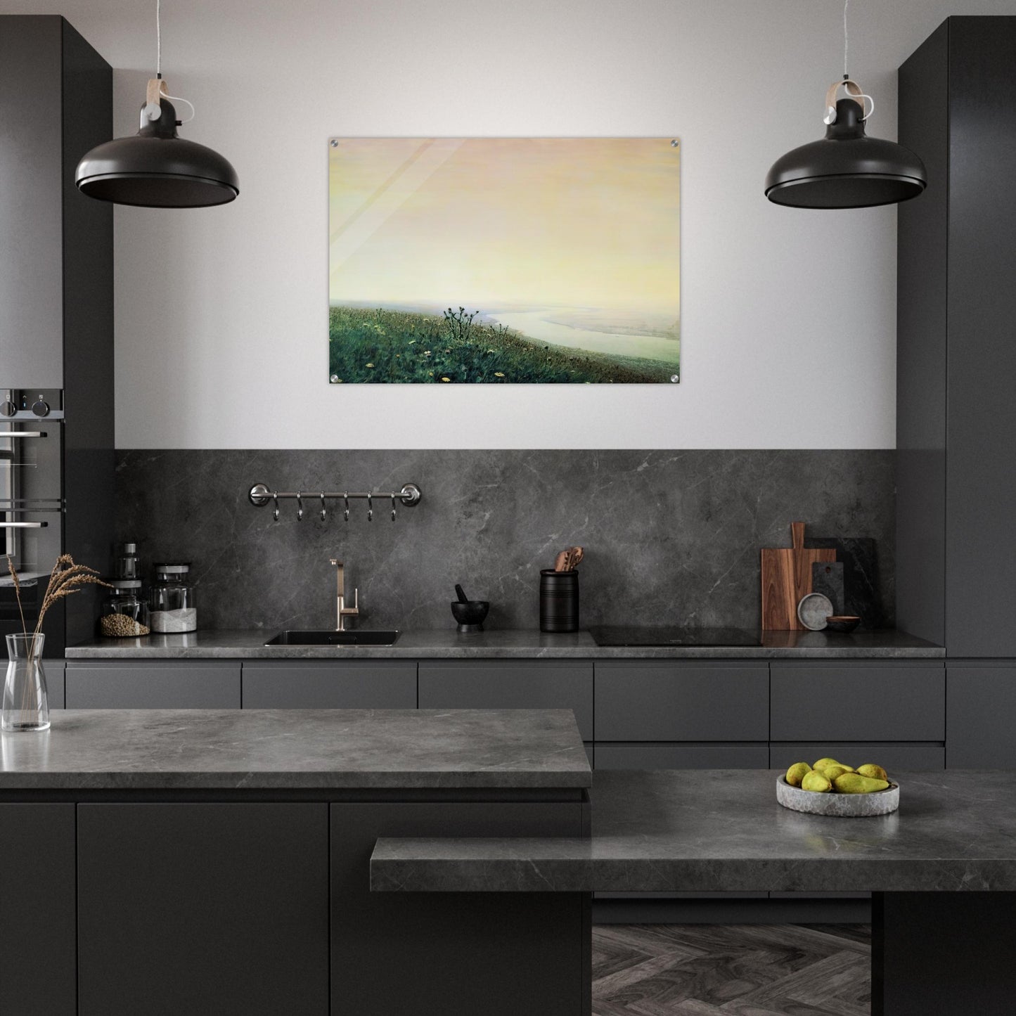 Dnieper in the morning - Arkhyp Kuindzhi Acrylic Print - 70x100 cm / 28x40″ inches