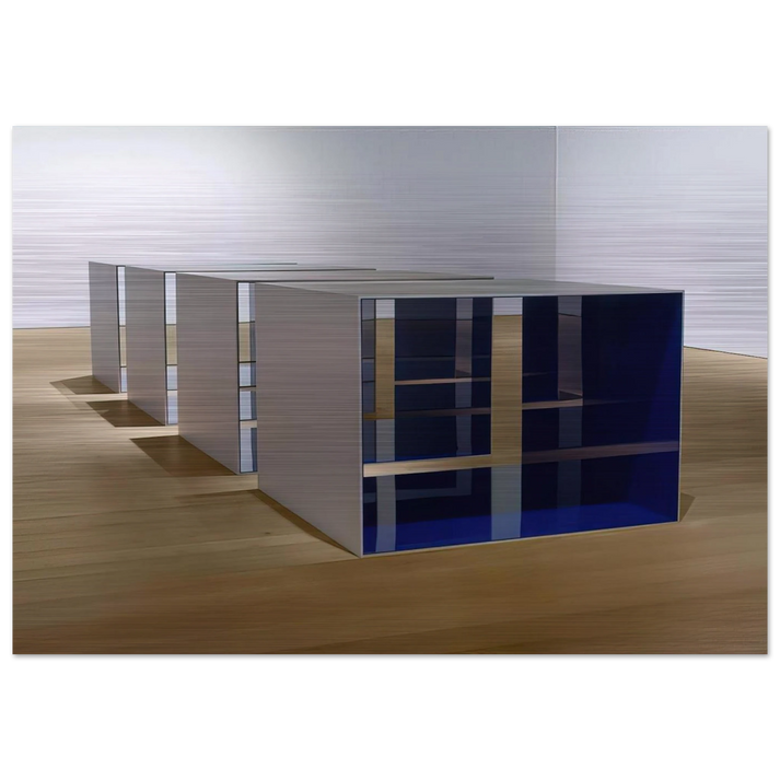 Untitled - 1969 - Donald Judd Brushed Aluminum Print - 70x100 cm / 28x40 inches | Donald Judd Aluminum Print | Donald Judd Prints