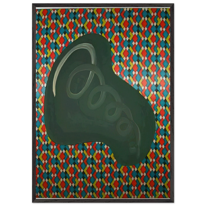 NIERENFORM 1969 - Sigmar Polke 70x100 cm / 28x40 inches Framed Art Print – Black Wooden Frame