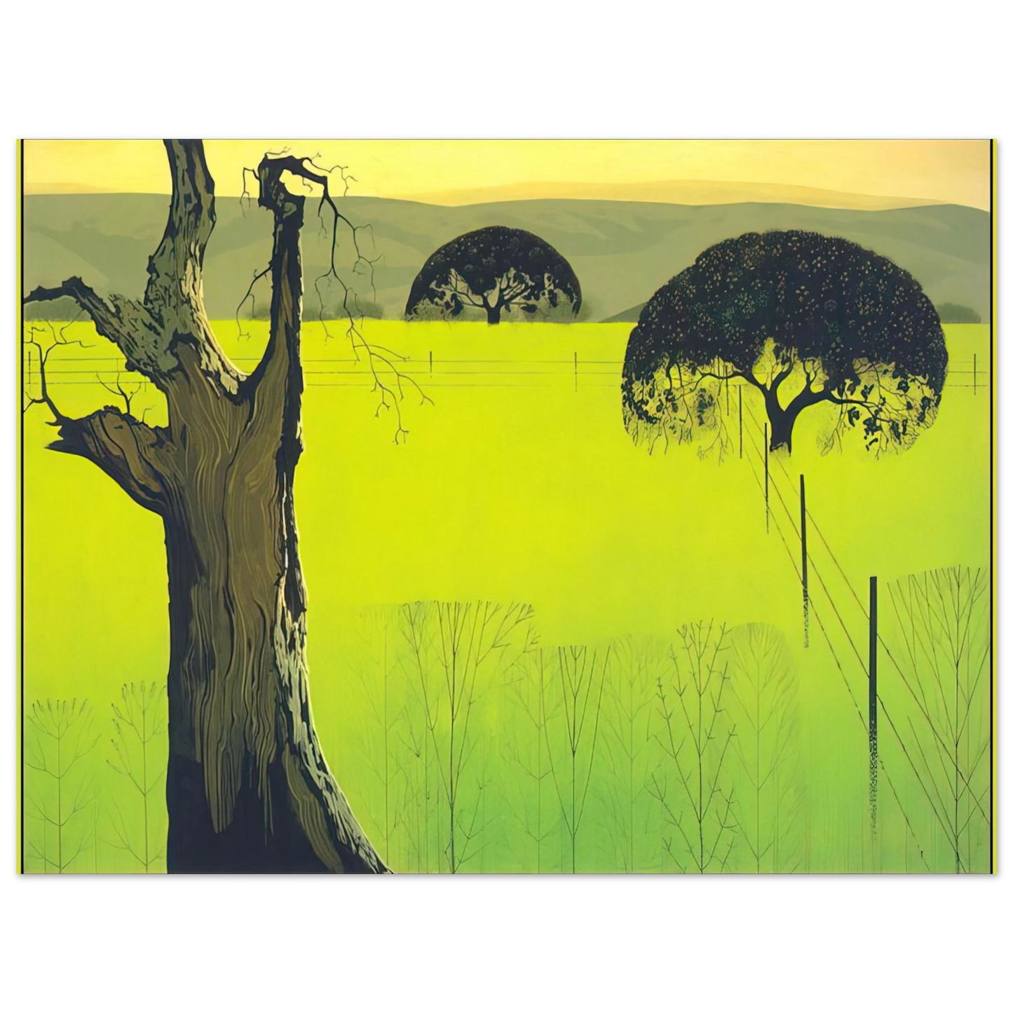 Eyvind Earle - Mustard Field Fine Art Poster - Default Title
