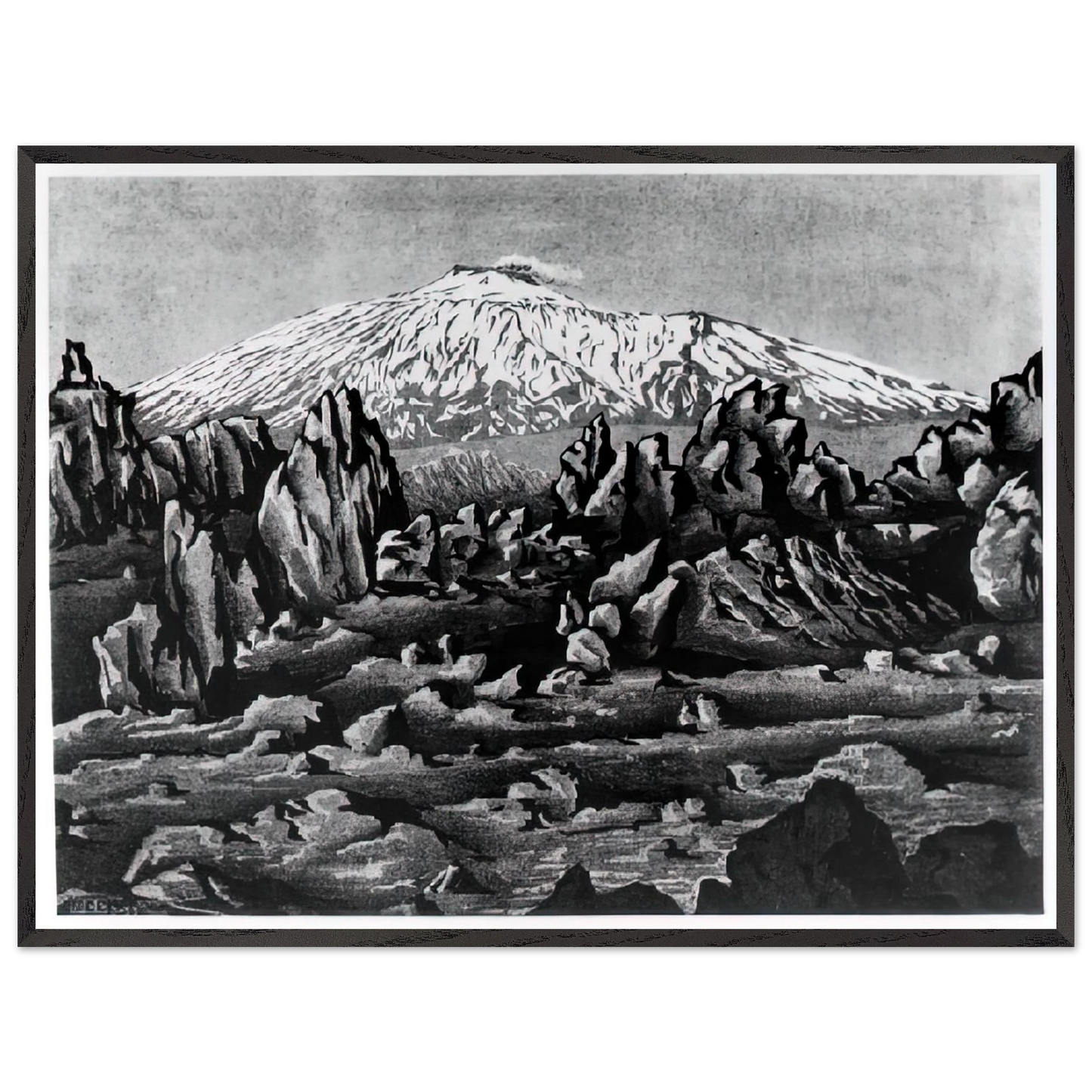 MC Escher - ESCHER (15) Wall Art - 60x80 cm / 24x32 inches - Premium Wooden Framed Poster With Fine Art Paper - Wood frame