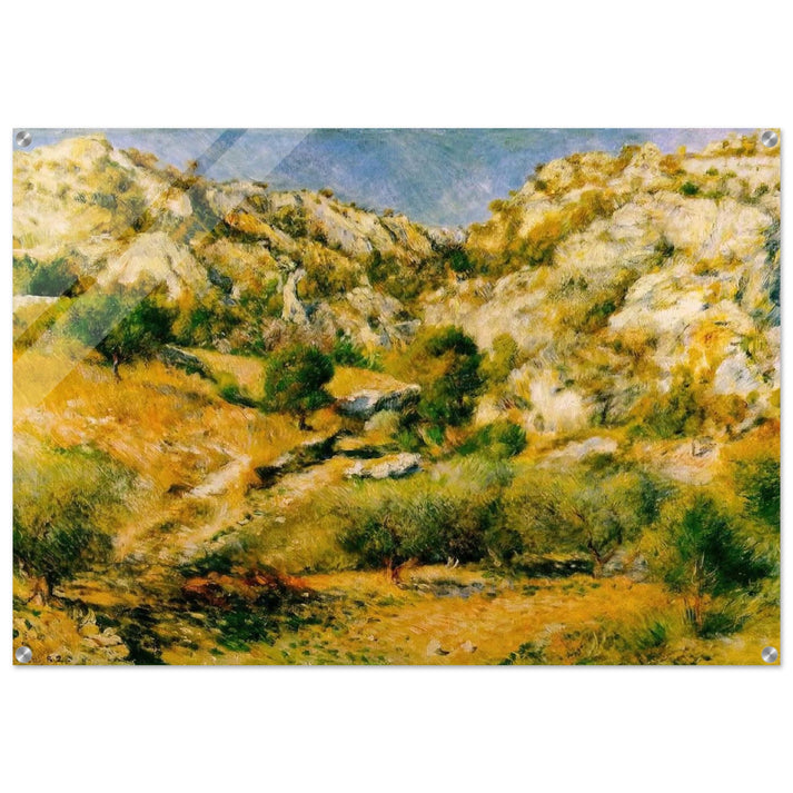 Rocky Craggs at l'Estaque - Pierre-Auguste Renoir Acrylic Print - 70x100 cm / 28x40″ inches
