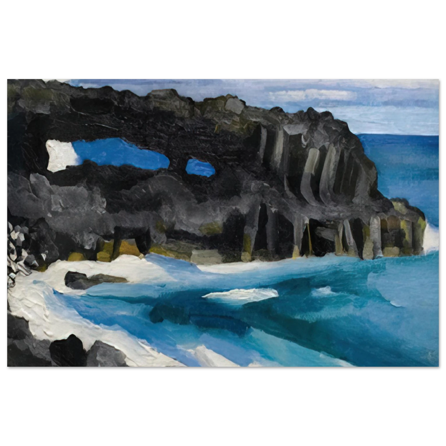 Georgia O'Keeffe - Black Lava Bridge, Hana Coast-No. II Fine Art Poster - 75x100 cm / 30x40 inches