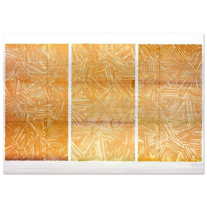 USUYUKI 1979 - Jasper Johns Brushed Aluminum Print - 70x100 cm / 28x40 inches | Jasper Johns Aluminum Print | Jasper Johns Prints