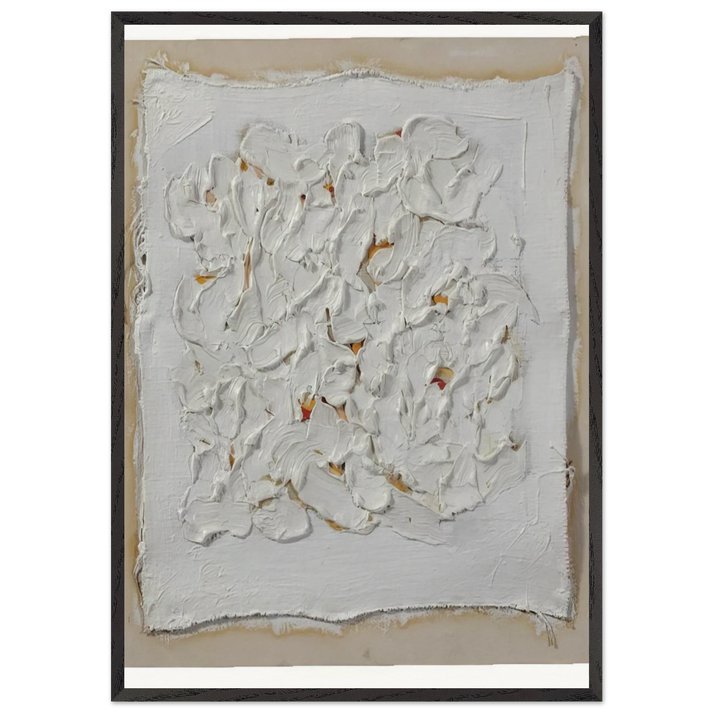 Untitled - Minimalism N5 - Robert Ryman 70x100 cm / 28x40 inches Framed Art Print – Black Wooden Frame