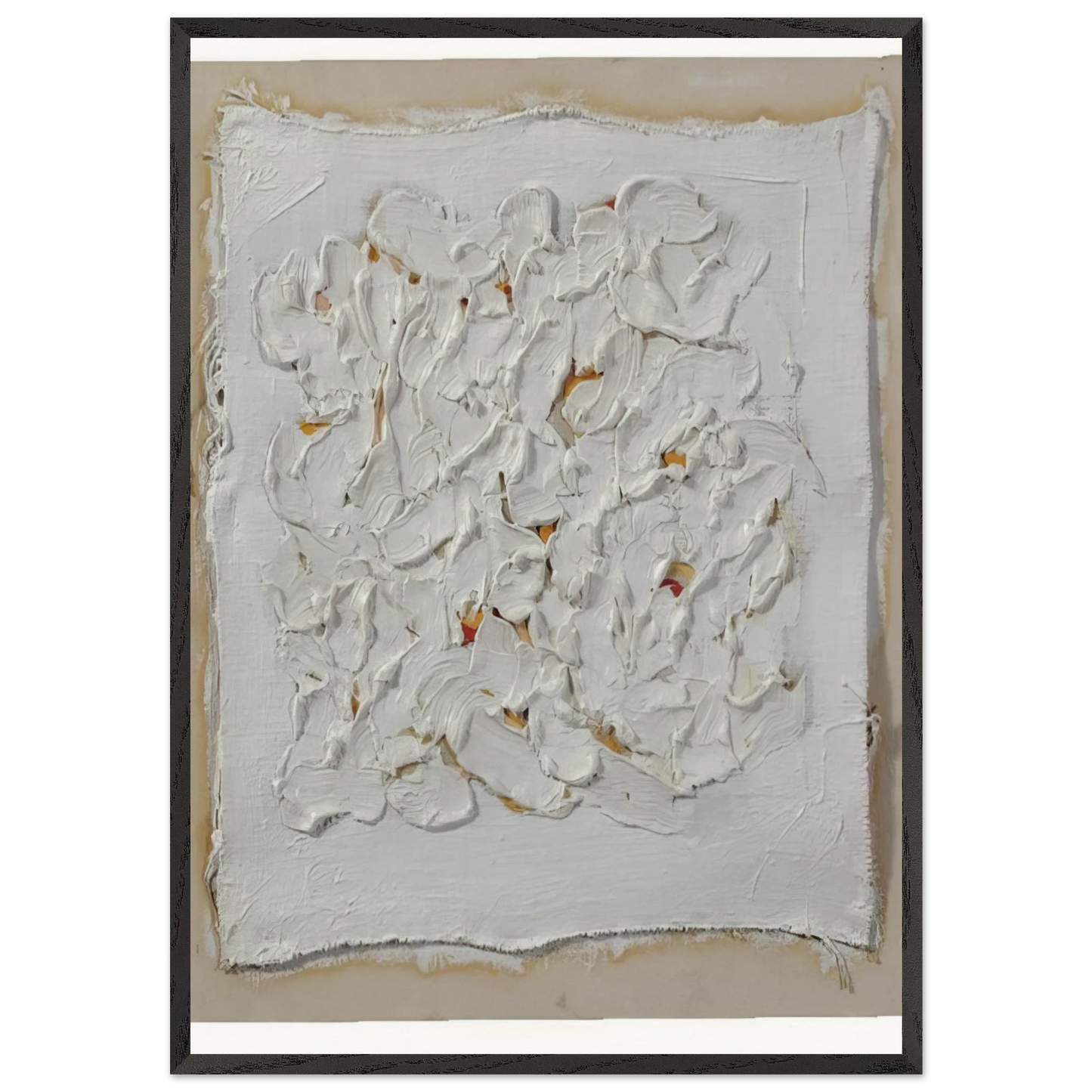 Untitled - Minimalism N5 - Robert Ryman Framed Art Print – Black Wooden Frame - Default Title - -Framed Art Print