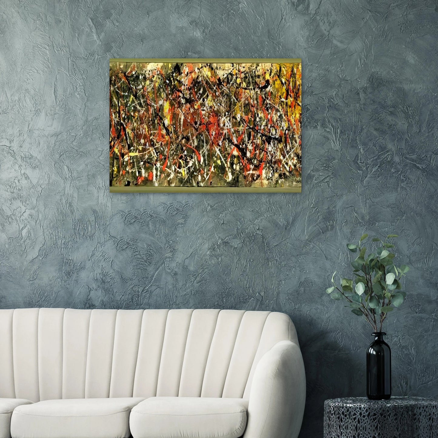 NUMBER 25 - Jackson Pollock Brushed Aluminum Print - 70x100 cm / 28x40 inches | Jackson Pollock Aluminum Print | Jackson Pollock Prints