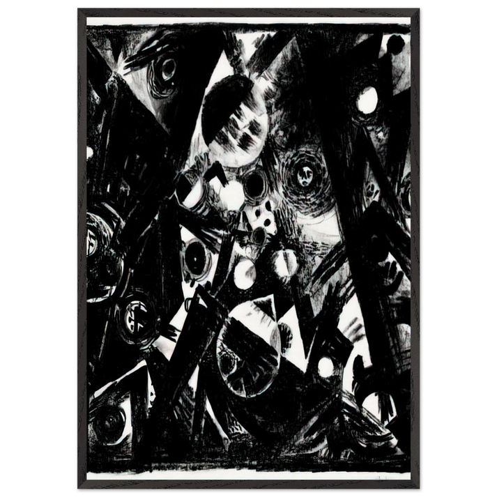 Komposition - 1919 - Johannes Itten 70x100 cm / 28x40 inches Framed Art Print – Black Wooden Frame