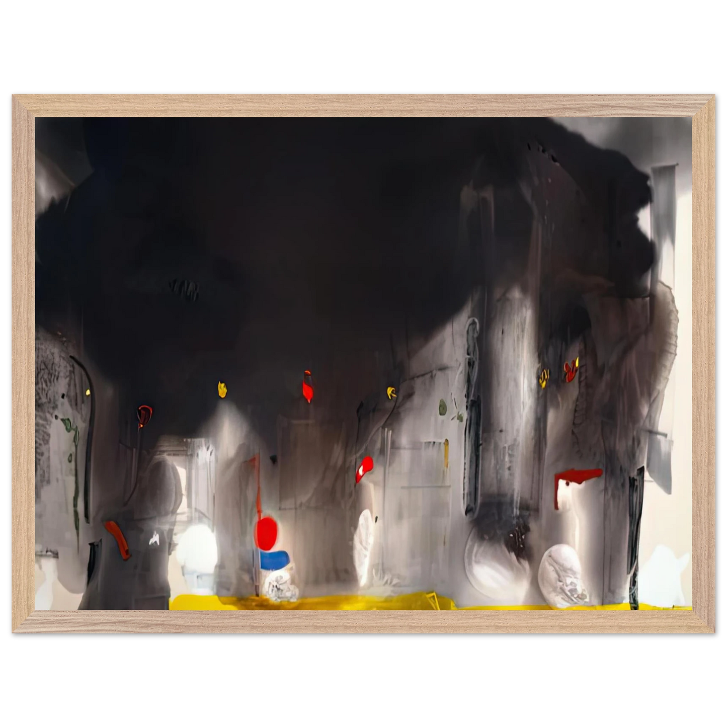 Helen Frankenthaler - Casanova, 1988- Wall Art - 60x80 cm / 24x32 inches - Premium Wooden Framed Poster With Fine Art Paper - Black frame