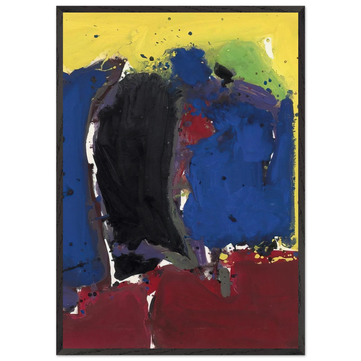 Composition N2 - Sam Francis 70x100 cm / 28x40 inches Framed Art Print – Black Wooden Frame