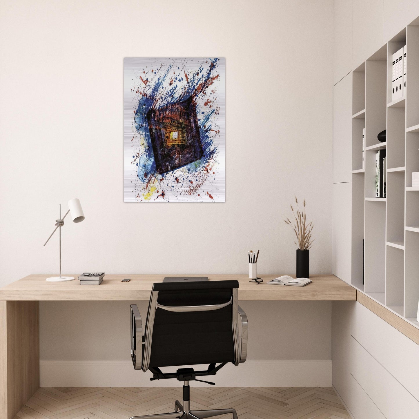 Falling Star L. L249 - Sam Francis Brushed Aluminum Print - 70x100 cm / 28x40 inches | Sam Francis Aluminum Print | Sam Francis Prints