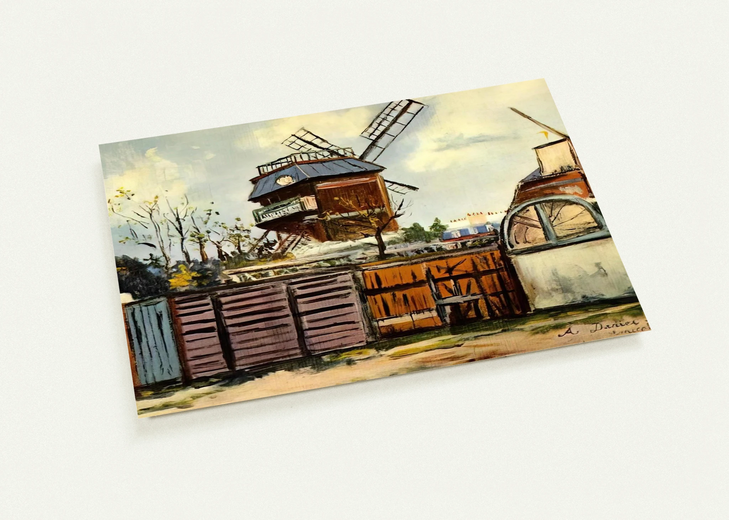 MOULIN DE LA GALETTE 6 By Maurice Utrillo Pack of 10 Post Cards | Maurice Utrillo Post Cards | A6 (10.5 x 14.8 cm) - 4.1 x 5.8 inches
