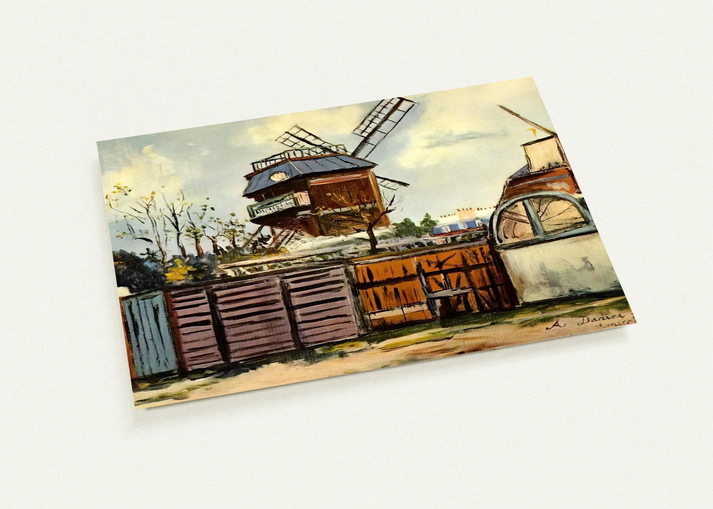 MOULIN DE LA GALETTE 6 By Maurice Utrillo Pack of 10 Post Cards | Maurice Utrillo Post Cards | A6 (10.5 x 14.8 cm) - 4.1 x 5.8 inches