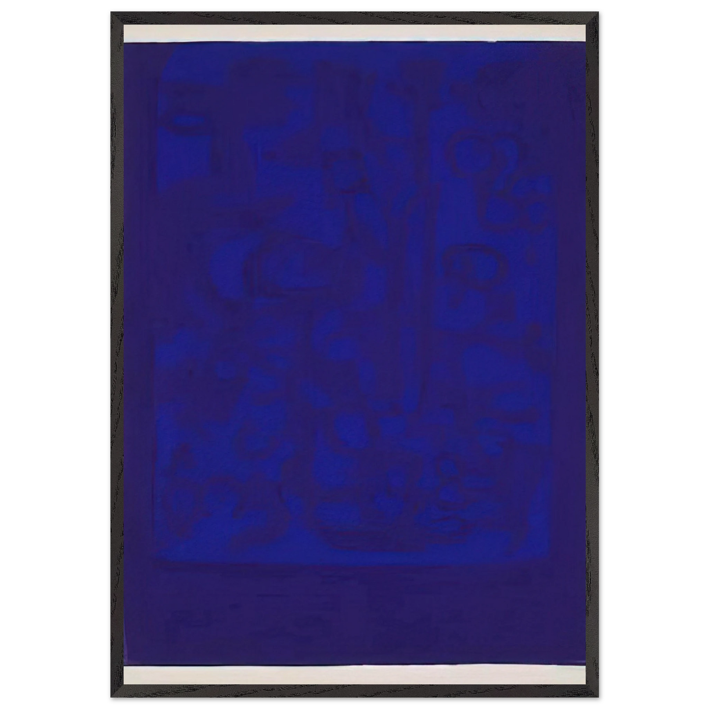 Blue Viola - 1962 - Carla Accardi Framed Art Print – Black Wooden Frame - Default Title - -Framed Art Print