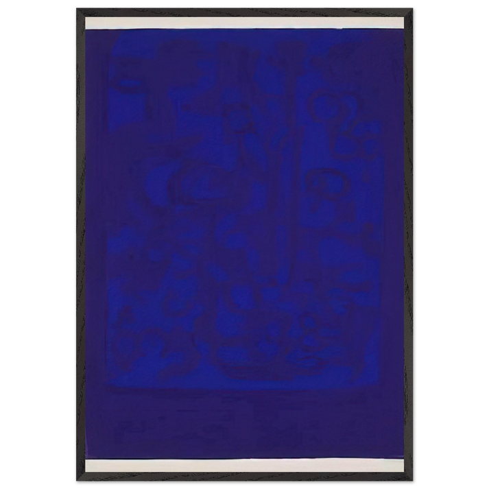 Blue Viola - 1962 - Carla Accardi 70x100 cm / 28x40 inches Framed Art Print – Black Wooden Frame