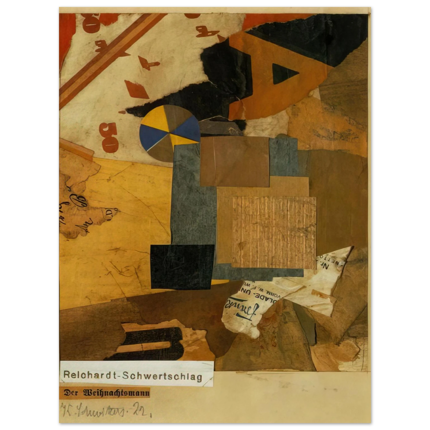 Kurt Schwitters - SANTA CLAUS 1922 Fine Art Poster - Default Title