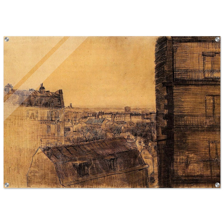 View from the Apartment in the Rue Lepic - Vincent van Gogh Acrylic Print - 70x100 cm / 28x40″ inches