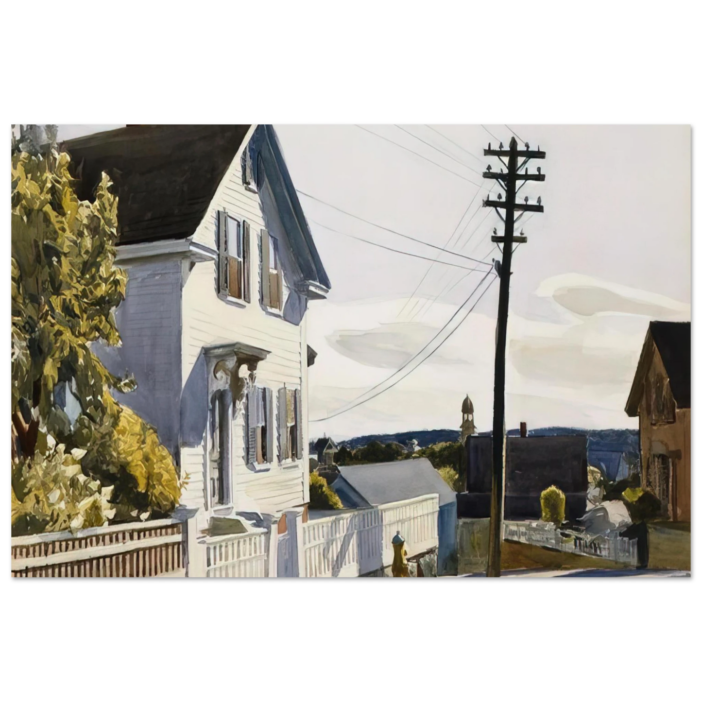 Edward Hopper - Adam s House Fine Art Poster - 75x100 cm / 30x40 inches
