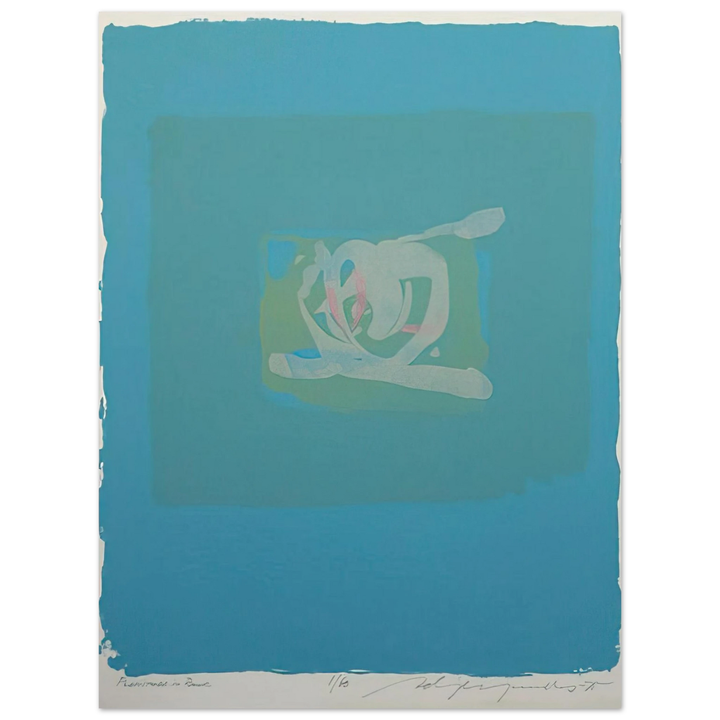 Adja Yunkers - Plentitude in Blue - 1975 Fine Art Poster - Default Title