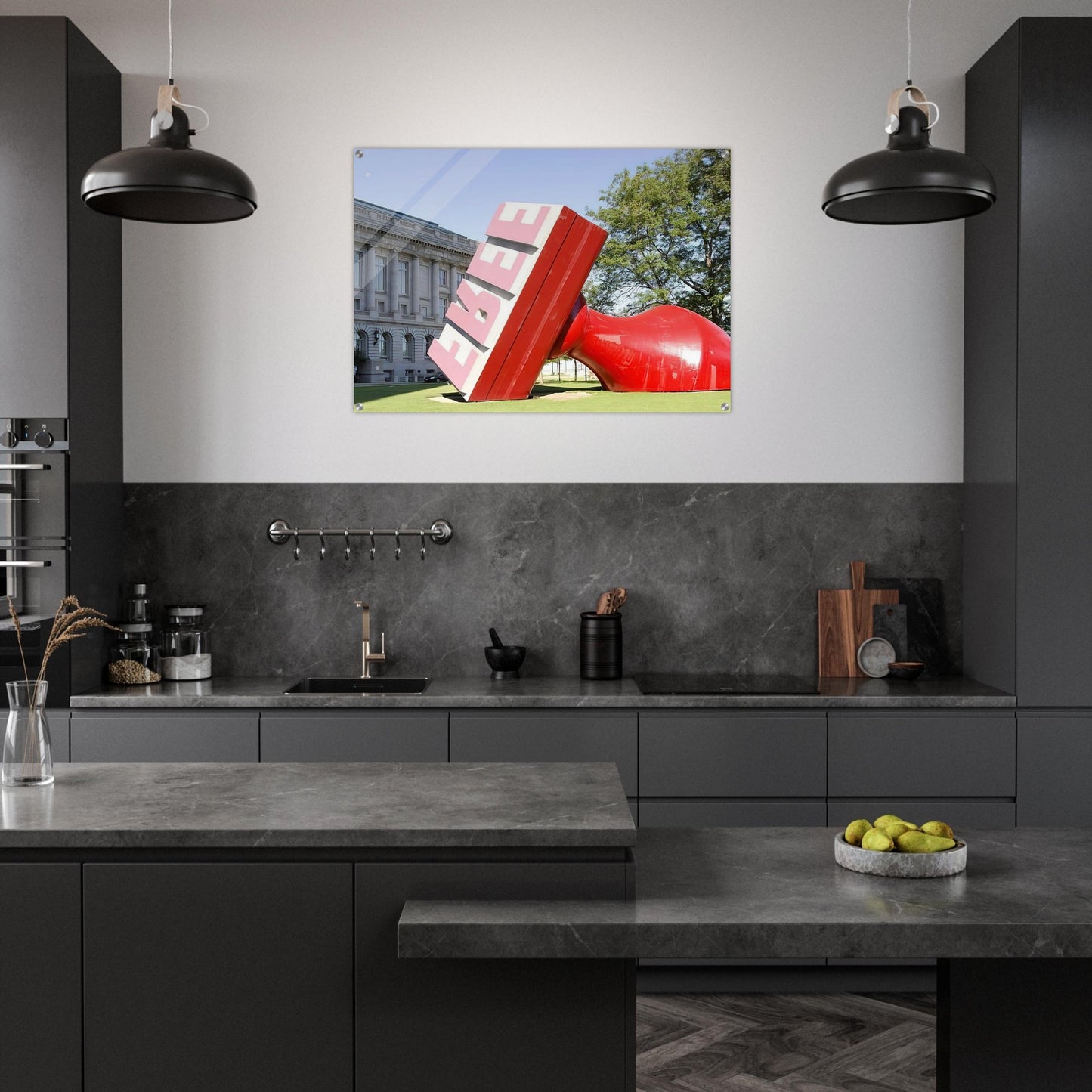 FREE STAMP AT CLEVELAND CITY HALL COLLABORATION WITH VAN BRUGGEN - Claes Oldenburg Acrylic Print - 70x100 cm / 28x40″ inches