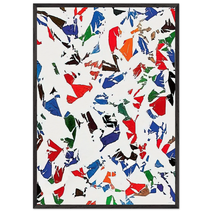 Blancs - 1973 - Simon Hantai 70x100 cm / 28x40 inches Framed Art Print – Black Wooden Frame