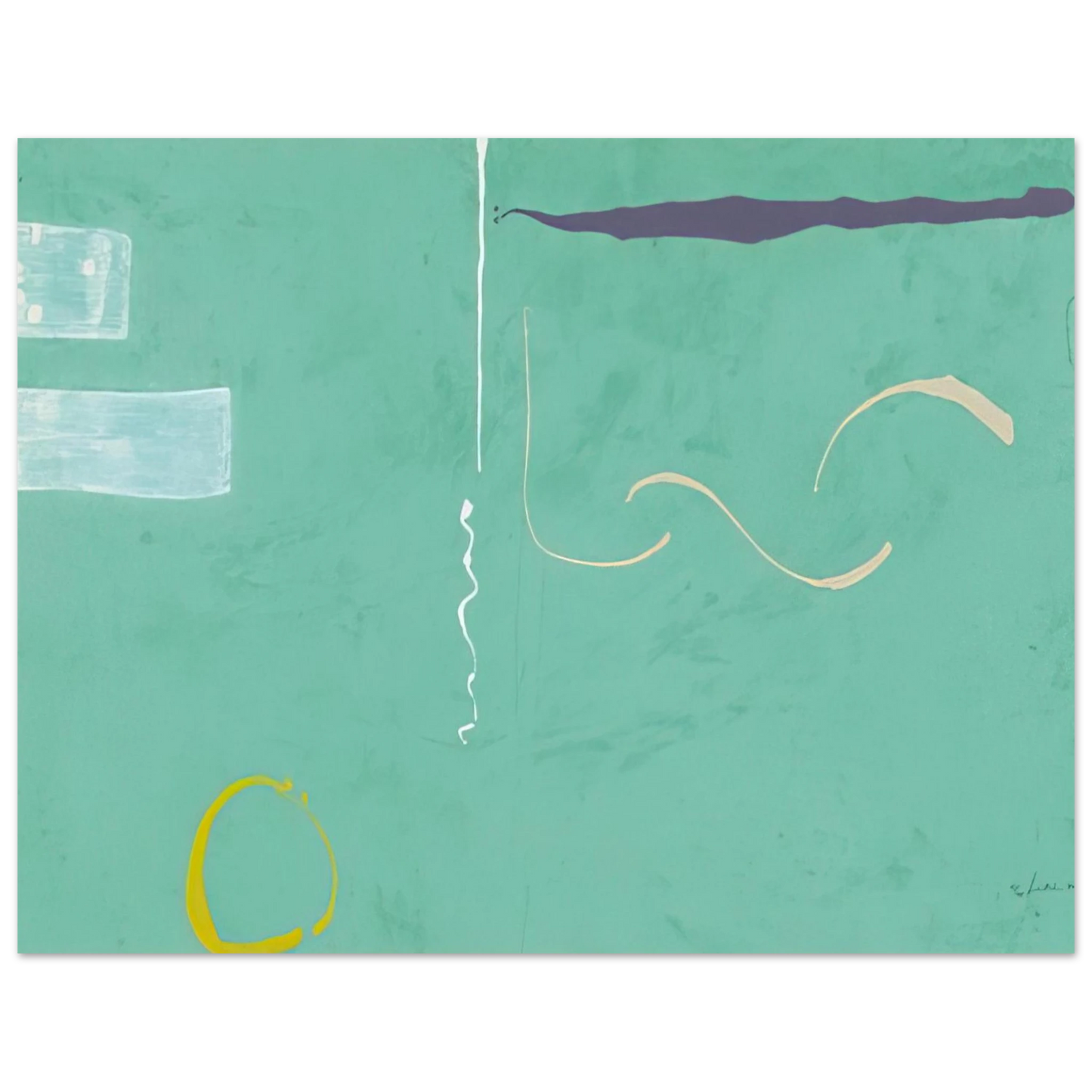 Helen Frankenthaler - Tahiti - 1989 Wall art - 20x25 cm / 8x10 inches - Premium Wooden Framed Poster With Fine Art Paper - Black frame