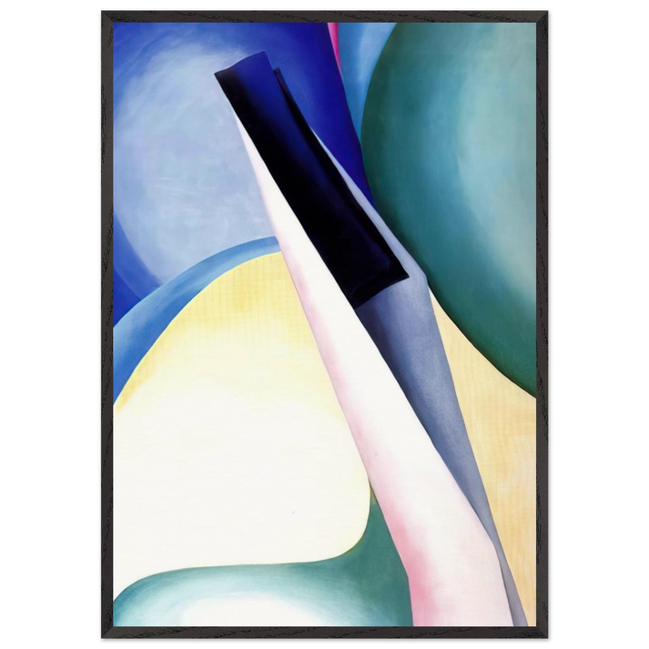 Black Spot No 2 - Georgia OKeeffe 70x100 cm / 28x40 inches Framed Art Print – Black Wooden Frame