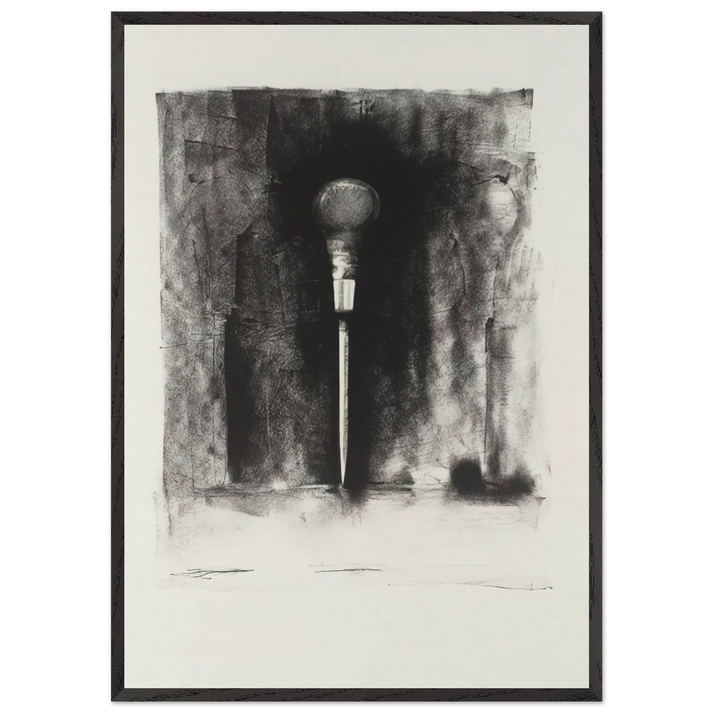 UNTITLED FROM TEN WINTER TOOLS 1973 3 - Jim Dine 70x100 cm / 28x40 inches Framed Art Print – Black Wooden Frame