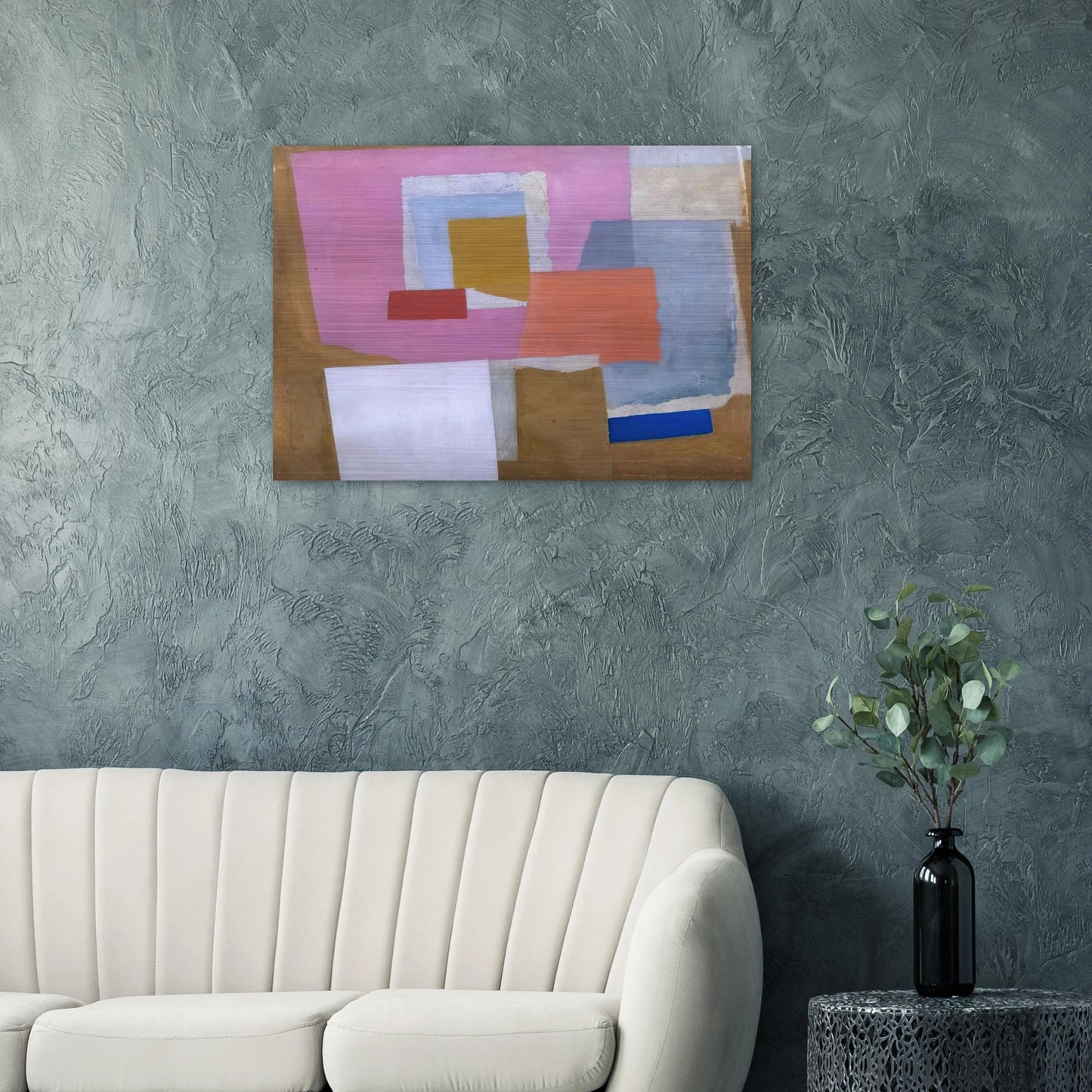 1924 first abstract painting, Chelsea - 1924 - Ben Nicholson Brushed Aluminum Print - 70x100 cm / 28x40 inches | Ben Nicholson Aluminum Print | Ben Nicholson Prints