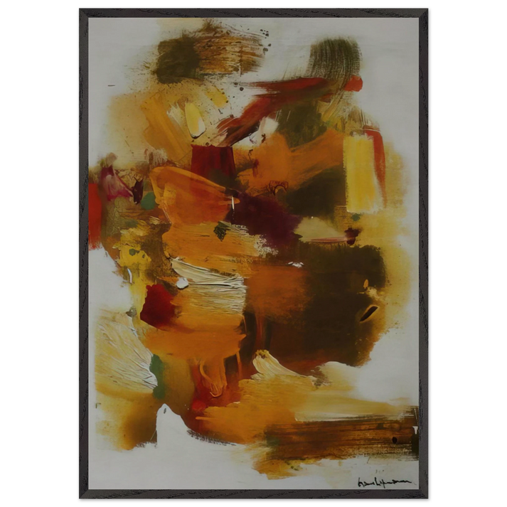 Golden Autumn - Hans Hofmann 70x100 cm / 28x40 inches Framed Art Print – Black Wooden Frame
