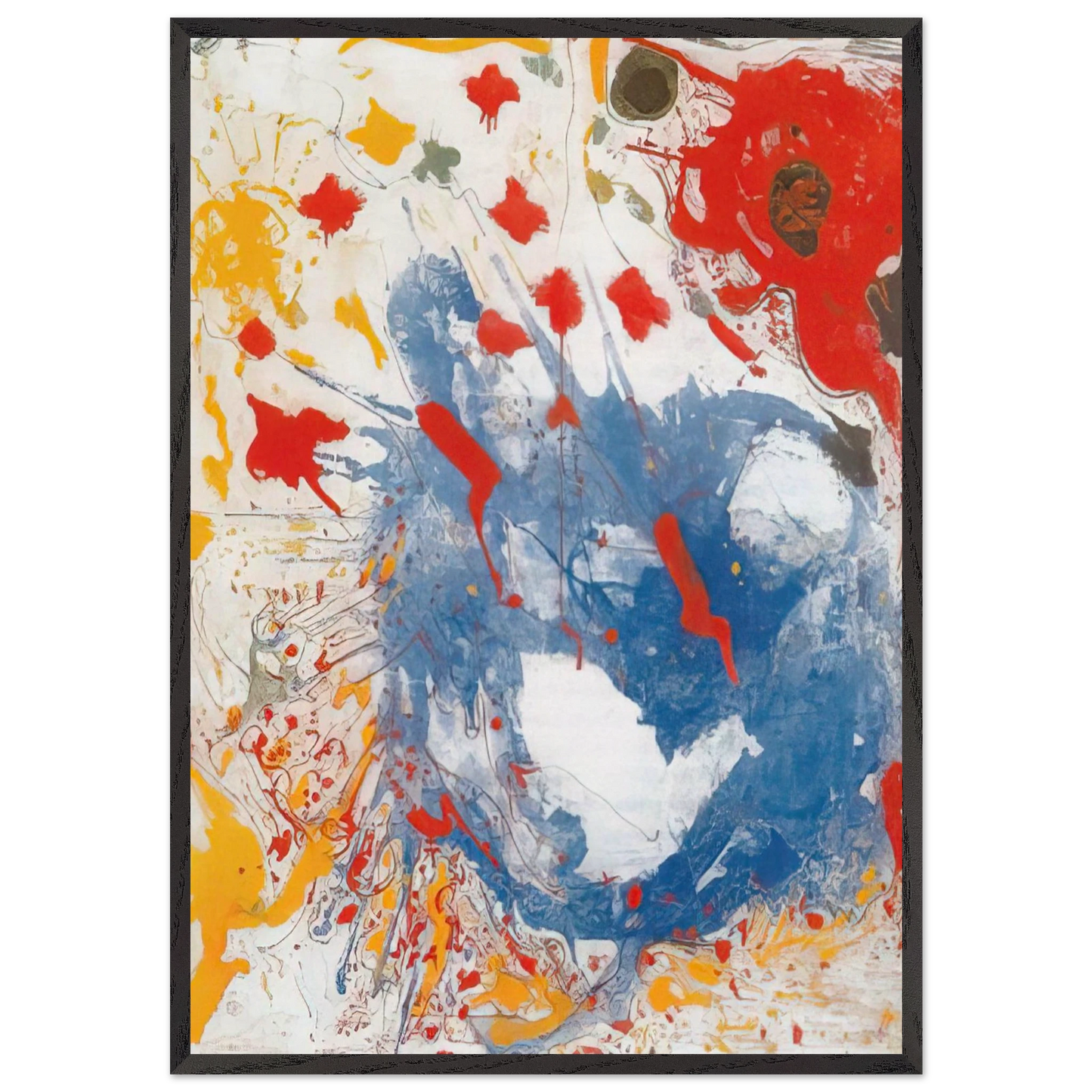 Cataclysm - Hans Hofmann 70x100 cm / 28x40 inches Framed Art Print – Black Wooden Frame