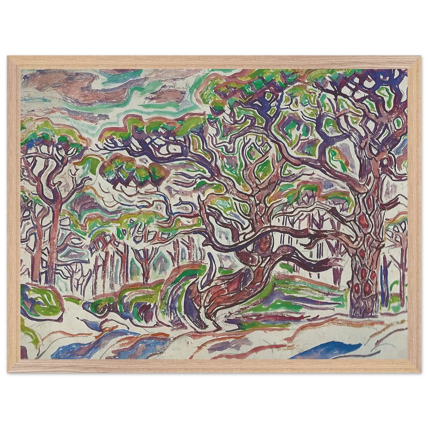 Walter Inglis Anderson - Walter Anderson Wall art - 45x60 cm / 18x24 Inches - Premium Wooden Framed Poster With Fine Art Paper - Black frame