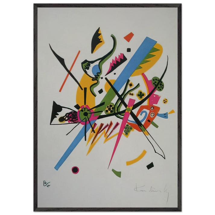 SMALL WORLDS 1922 - Wassily Kandinsky 70x100 cm / 28x40 inches Framed Art Print – Black Wooden Frame