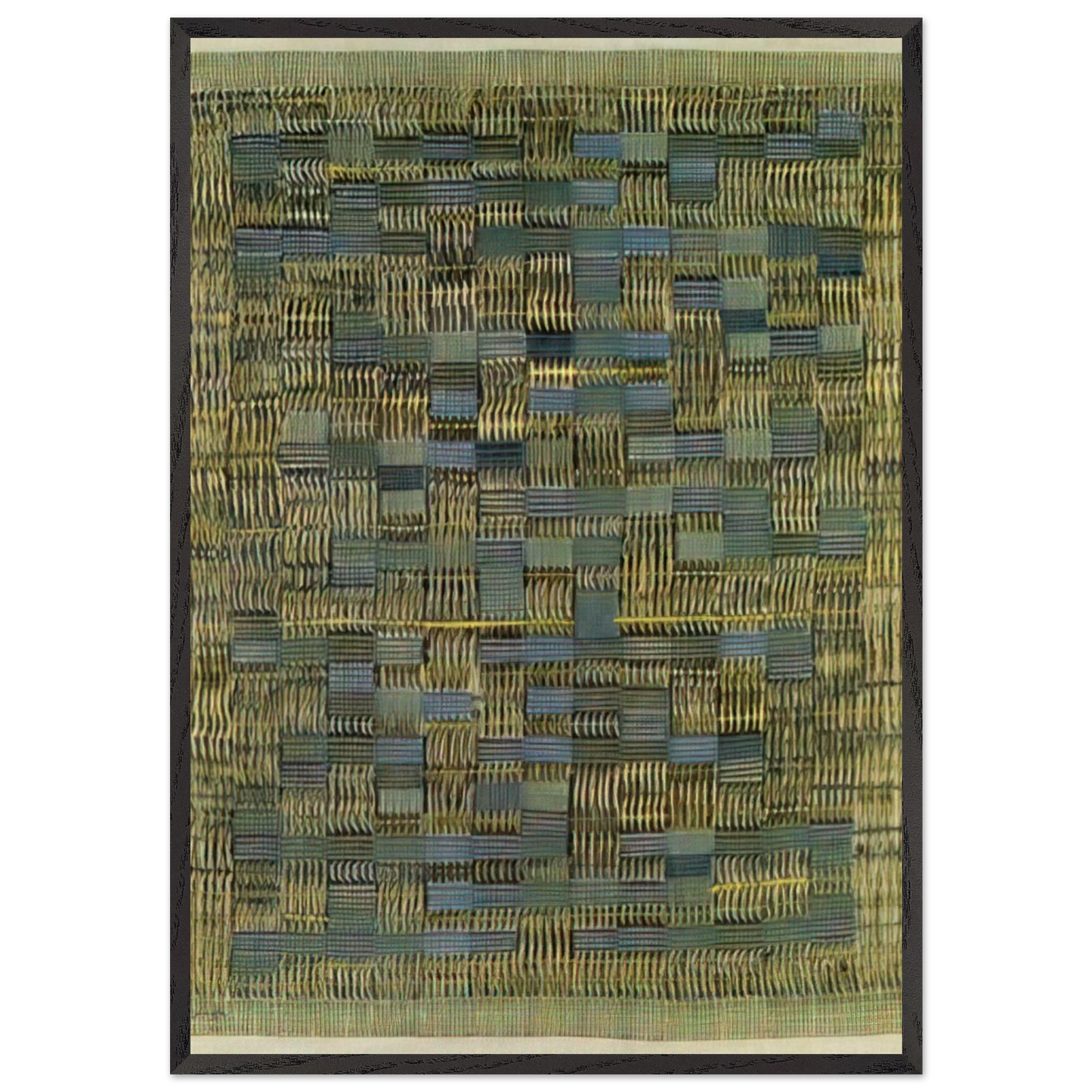 TIKAL 1958 - Anni Albers Framed Art Print – Black Wooden Frame - Default Title - -Framed Art Print
