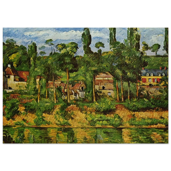 The Chateau de Medan - Paul Cézanne Brushed Aluminum Print - 70x100 cm / 28x40 inches | Paul Cézanne Aluminum Print | Paul Cézanne Prints