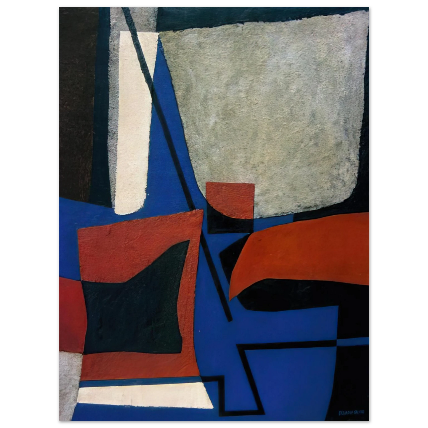 Enrico Prampolini - ABSTRACT COMPOSITION 1955 Fine Art Poster - Default Title