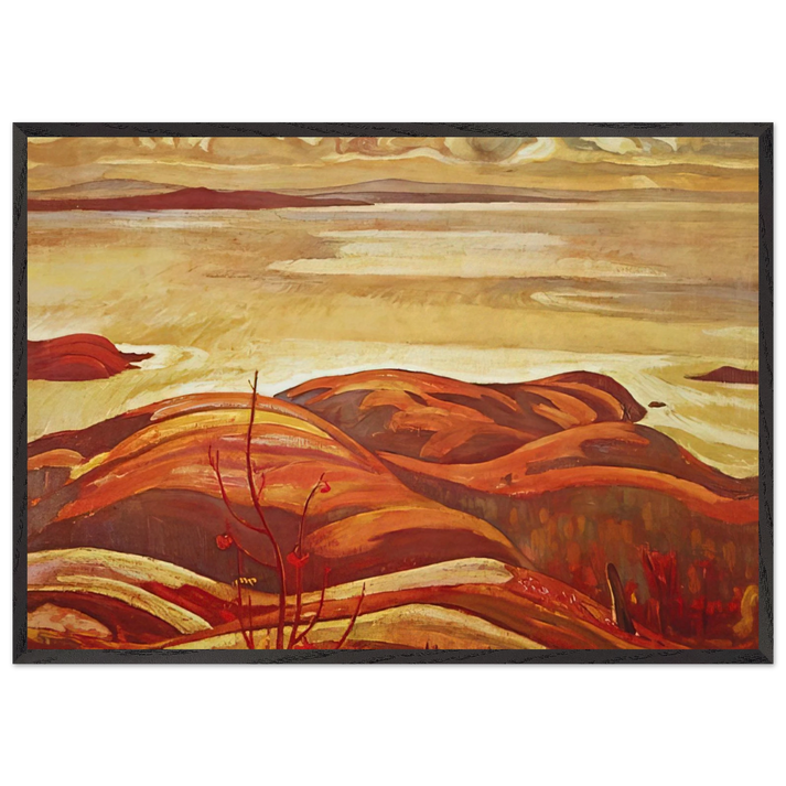 North Shore Lake Superior - 1926 N2 - AY Jackson 70x100 cm / 28x40 inches Framed Art Print – Black Wooden Frame