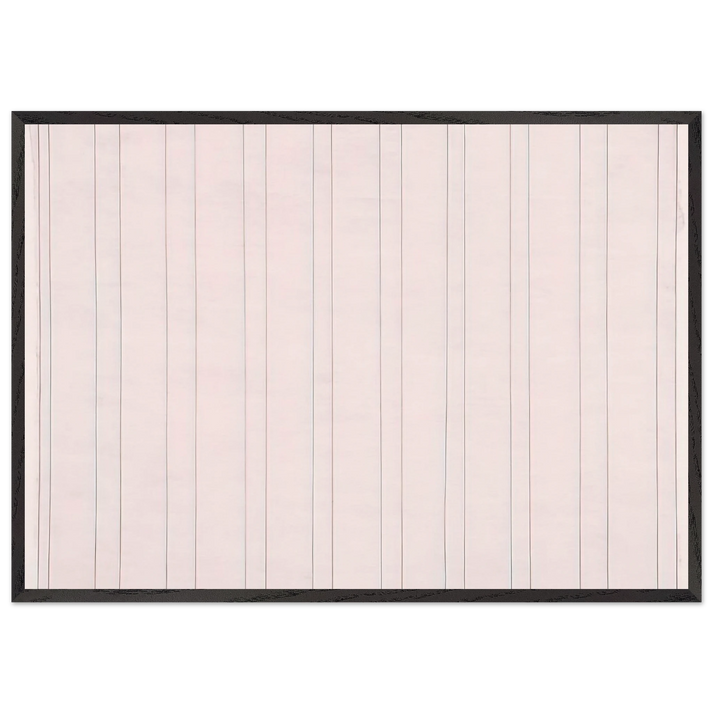 Praise - Agnes Martin 70x100 cm / 28x40 inches Framed Art Print – Black Wooden Frame