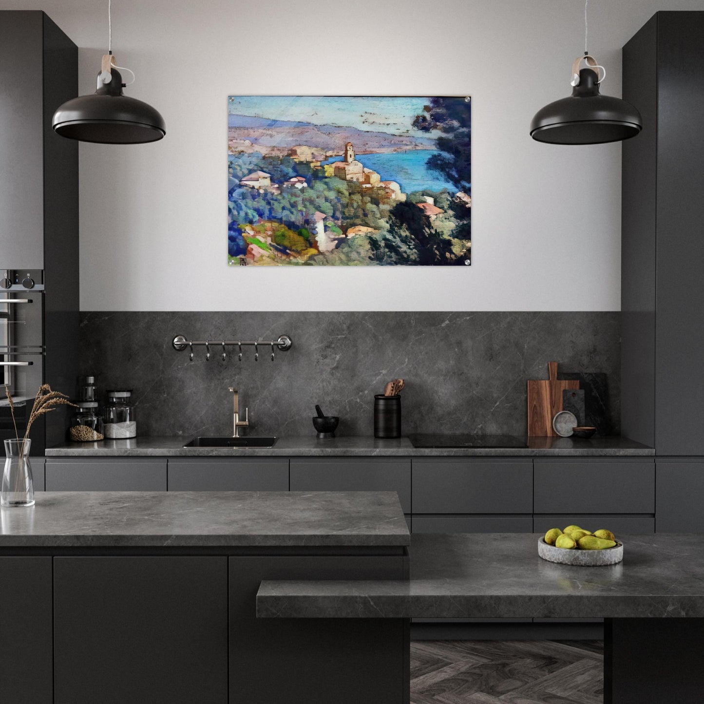 MORTULA AT GRIMALDI - Theo van Rysselberghe Acrylic Print - 70x100 cm / 28x40″ inches