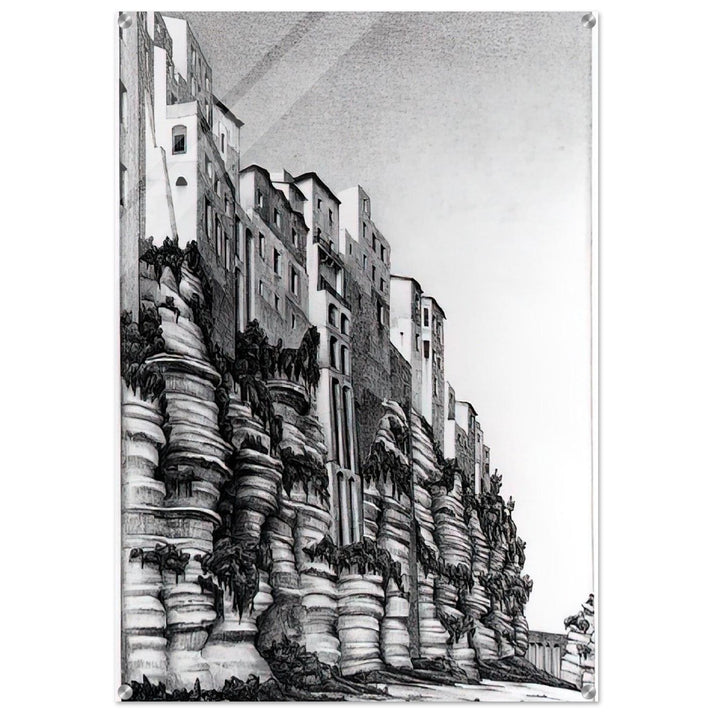 TROPEA CALABRIA - MC Escher Acrylic Print - 70x100 cm / 28x40″ inches | MC Escher Wall Art | MC Escher Prints