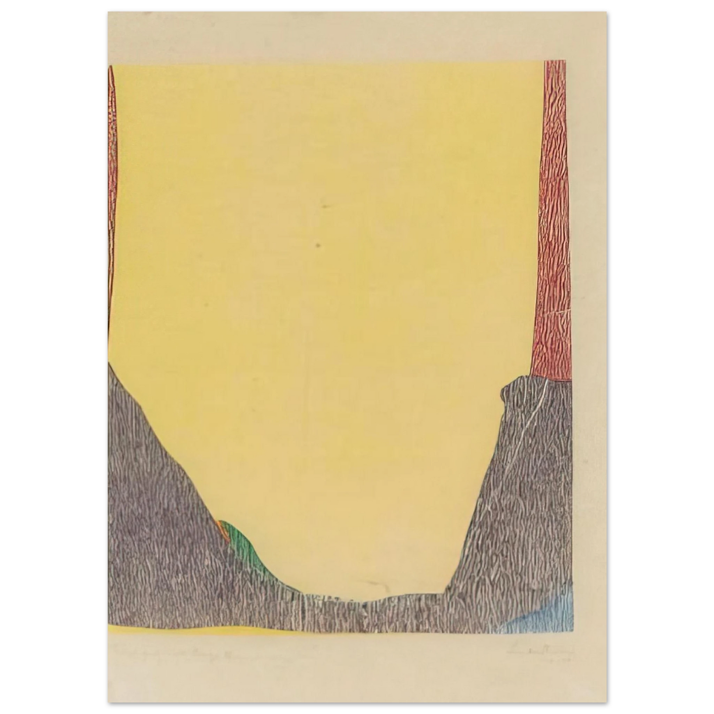Helen Frankenthaler - East and Beyond - 1973 Wall art - 30x45 cm / 12x18 inches - Premium Wooden Framed Poster With Fine Art Paper - Wood frame