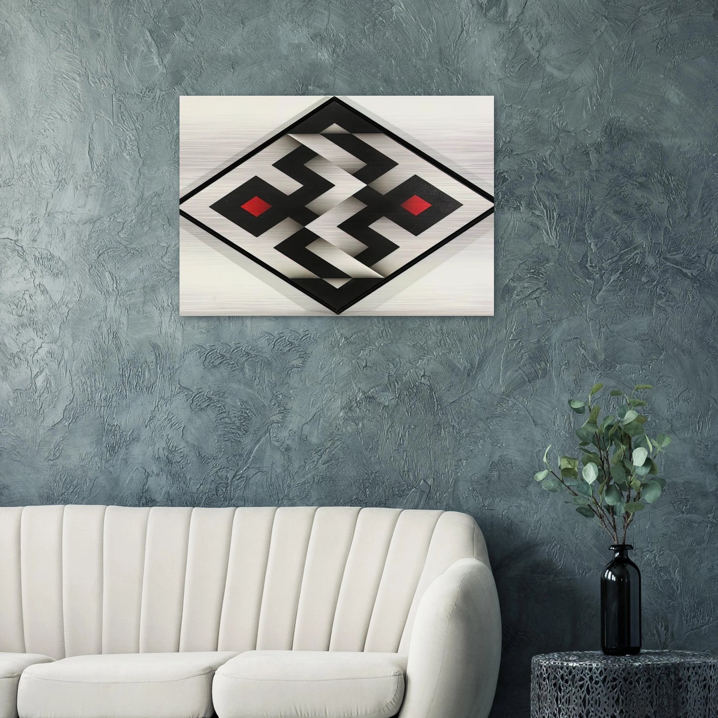 Ibawabi - 1975 - Omar Rayo Brushed Aluminum Print - 70x100 cm / 28x40 inches | Omar Rayo Aluminum Print | Omar Rayo Prints